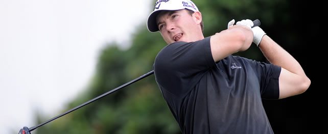 BUCARAMANGA, COLOMBIA - FEB. 21, 2014: El estadounidense Rick Cochran III en acción durante la segunda ronda del 67° Arturo Calle Colombian Open presentado por Diners Club en el Ruitoque Golf Country Club (Enrique Berardi/PGA TOUR)