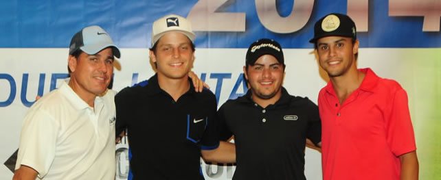 Adolfo Noriega y ganadores Primer Neto - Ramón Noriega, Raúl Vidal y Miguel Chirino