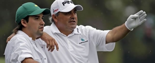 Angel Cabrera y Caddie (Hijo) (cortesía guardianlv.com)