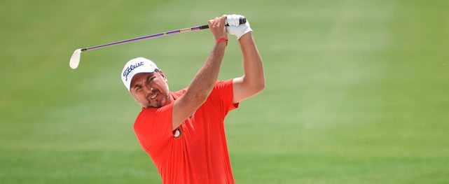 Río Hato, Panamá (MAYO 22, 2014): El paraguayo Marco Ruiz durante la primera ronda del Lexus Panama Classic en Buenaventura Golf Club. Enrique Berardi/PGA TOUR