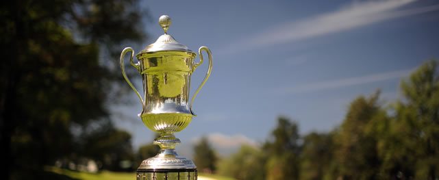 Trofeo del Abierto Mexicano de Golf que será levantado por el campeón del torneo al final de esta tarde en el Club de Golf México. El torneo marca el inicio de la temporada 2013 del PGA TOUR Latinoamérica. Crédito: Enrique Berardi/PGA TOUR
