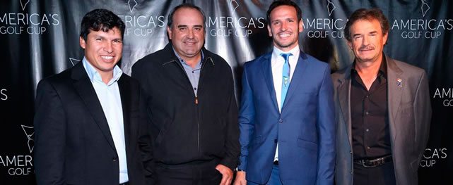 Andres Romero, Ángel Cabrera, Lisandro López y Carlos Franco (cortesía America's Golf Cup)