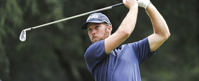 ESTADO DE MEXICO, MEXICO (OCT. 17, 2014) - Chris Gilman de California pega un hierro durante la segunda ronda del 56º TransAmerican Power Products CRV Abierto Mexicano del Golf presentado por Heineken en el Club de Golf Chapultepec. (Enrique Berardi/PGA TOUR)