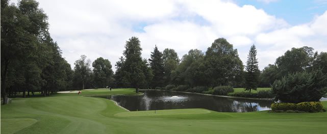 ESTADO DE MEXICO, MEXICO (OCT. 14, 2014) - Imagen del hoyo No. 7, par-tres de 230 yardas, del campo del Club de Golf Chapultepec en donde esta semana se juega el 56º TransAmerican Power Products CRV Abierto Mexicano de Golf presentado por Heineken. (Enrique Berardi/PGA TOUR)