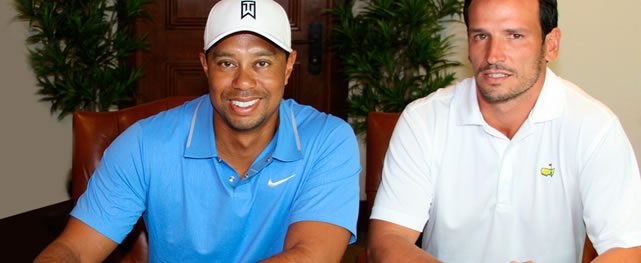 Tiger Woods y Lisandro Borges (CEO de la Bridgestone America´s Golf Cup)