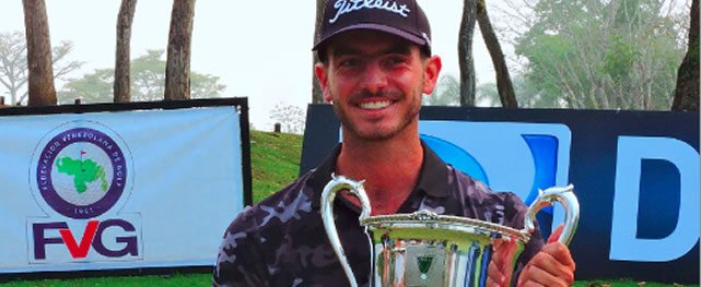 Rafael Guerrero con Trofeo Abierto Venezuela Copa DIRECTV (foto Cortesía Fairway)