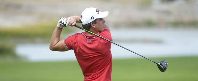 RIO HATO, PANAMA - MAY 01: Rodolfo Cazaubon of Mexico tee off on the 13th hole during the second round of the Lexus Panama Classic presented by World Jewelry Hub at Buenaventura Golf Club on May 1, 2015 in Rio Hato, Panama. (Enrique Berardi/PGA TOUR)