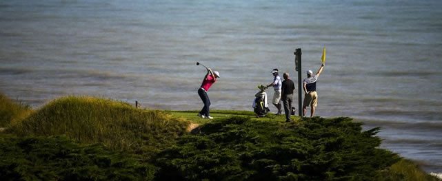 Ross Fisher of England hits a shot during a practice round prior to the 2015 PGA Championship at Whistling Straits on August 12, 2015 in Sheboygan, Wisconsin (Photo by Richard Heathcote/Getty Images)