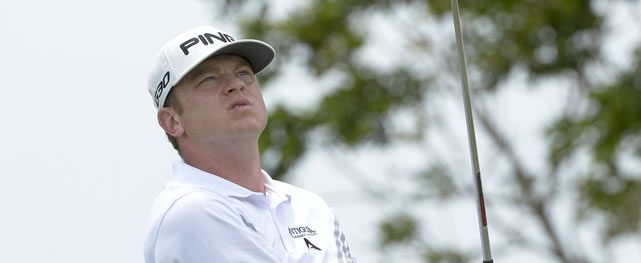 Nate Lashley de Scottsdale, Arizona, presentó una tarjeta de 5-bajo par 66 en la primera ronda del All You Need Is Ecuador Open que se inició este jueves 10 de septiembre de 2015 en el Quito Tenis y Golf Club en Quito, Ecuador. (Enrique Berardi/PGA TOUR)