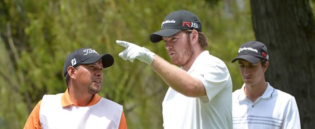 BOGOTA, COLOMBIA - SEPTEMBER 17: Harry Higgs of the U.S tee off on the 16th hole during the first round of the PGA TOUR Latinoamerica Volvo Colombian Classic presentado por Arturo Calle at Club Campestre El Rancho on September 17, 2015 in Bogota, Colombia. (Enrique Berardi/PGA TOUR)