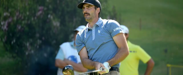 SANTIAGO, CHILE - OCTOBER 02: Bryan Martin of the U.S tee off on the fourth hole during the second round of the PGA TOUR Latinoamerica Hyundai - BBVA 89 Abierto de Chile at Los Leones Golf Club on October 2, 2015 in Santiago, Chile. (Enrique Berardi/PGA TOUR)