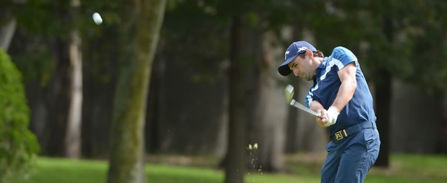 COYOACAN, MEXICO - OCT 23, 2015: Fabrizio Zanotti de Paraguay pega desde el fairway del hoyo 11 durante la segunda ronda de la Bridgestone America's Golf Cup presentado por Value, evento especial del PGA TOUR Latinoamérica que se disputa en el Club Campestre de la Ciudad de México. (Enrique Berardi/PGA TOUR)