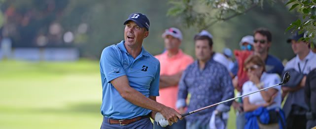 COYOACAN, MEXICO - OCT 23, 2015: Matt Kuchar de Estados Unidos en el hoyo 3 durante la segunda ronda de la Bridgestone America's Golf Cup presentado por Value, evento especial del PGA TOUR Latinoamérica que se disputa en el Club Campestre de la Ciudad de México. (Enrique Berardi/PGA TOUR)
