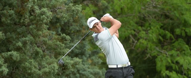 BUENOS AIRES, ARGENTINA - NOVEMBER 13: Rafael Becker of Brazil tee off on the 18th hole during the second round of the PGA TOUR Latinoamerica Personal Classic presentado por NEC at Club Campos de Golf Las Praderas de Lujan on November 13, 2015 in Lujan, Buenos Aires, Argentina. (Enrique Berardi/PGA TOUR)