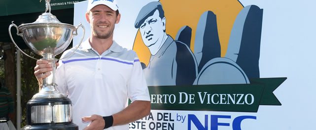 Lanto Griffin (USA), campeón del Roberto De Vicenzo Punta del Este Open Copa NEC 2015 / Gentileza: Enrique Berardi/PGA TOUR