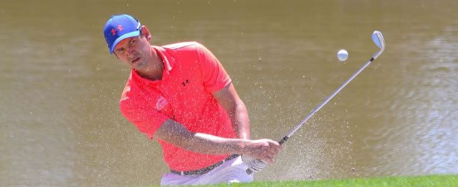 Franky hizo seis birdies y tres bogeys para el 68 que lo llevó al co-liderato este miércoles. (Carlos Avendaño/Federación Colombiana de Golf)