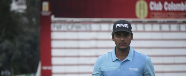 Colombiano Muñoz sorprende al empatar en el Club Colombia Championship (cortesía Sergio González - Leo Burnett)