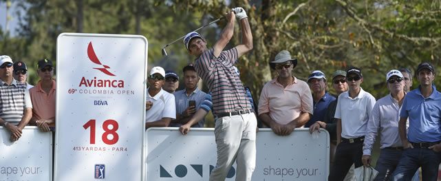 MEDELLIN, COLOMBIA - FEBRUARY 27: Justin Hueber tee off on the 18th hole round of the PGA TOUR Latinoamerica 69 Avianca Colombia Open presentado por BBVA at Club Campestre de Medellin on February 27, 2016 in Medellin, Colombia (Enrique Berardi/PGA TOUR)
