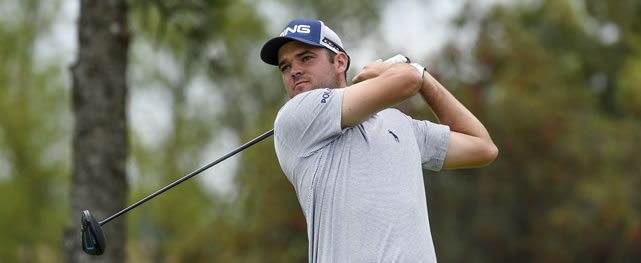 MEDELLIN, COLOMBIA - FEBRUARY 25: Corey Conners of the U.S tee off on the seventh hole during the first round of the 69 Avianca Colombia Open presentado por BBVA at Club Campestre de Medellin on February 25, 2016 in Medellin, Colombia. (Enrique Berardi/PGA TOUR)
