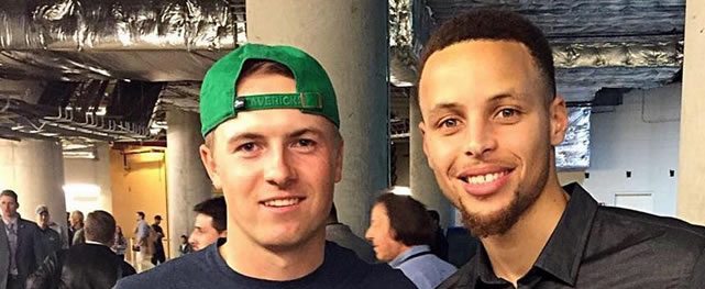 El ansiado encuentro entre Curry y Spieth se hizo realidad (cortesía Instagram)