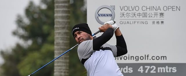 Wolmer Murillo con un debut marcado por el agua en el Volvo de China (cortesía www.europeantour.com)