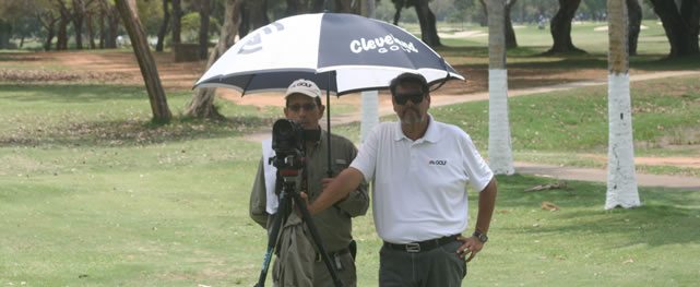 El equipo de Golf Channel cubre las incidencias del II Abierto de Maracaibo, que se desarrolla en las canchas del MCC