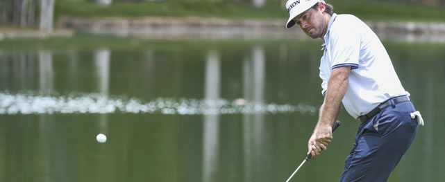 LA ROMANA, DOMINICAN REPUBLIC - MAY 11: Ken Looper of the U.S chips onto the 14th hole green during the first round of the PGA TOUR Latinoamérica's Casa de Campo Dominican Republic Open at Teeth of the Dog Casa de Campo on May 11, 2016 in La Romana, Dominican Republic (Enrique Berardi/PGA TOUR)