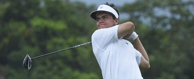TELA, HONDURAS - MAY 05: Sean Jacklin of Scotland tee off on the third hole during the PGA TOUR Latinoamérica first round of the Honduras Open presented by Indura Beach and Golf Resort at Indura Golf Resort on May 5, 2016 in Tela, Honduras (Enrique Berardi/PGA TOUR)