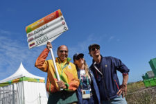 Actor Matthew McConaughey con Kate Rose, esposa de Justin Rose (Photo by Chris Condon/PGA TOUR/IGF)