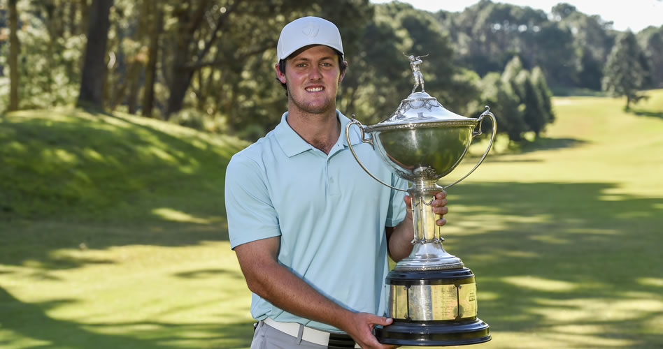 PUNTA DEL ESTE, URUGUAY - OCT. 16, 2016: El chileno Guillermo Pereira se coronó campeón del Roberto De Vicenzo Punta del Este Open Copa NEC, evento del PGA TOUR Latinoamérica que se disputó en el Club del Lago Golf en Punta del Este, Uruguay. (Enrique Berardi/PGA TOUR)