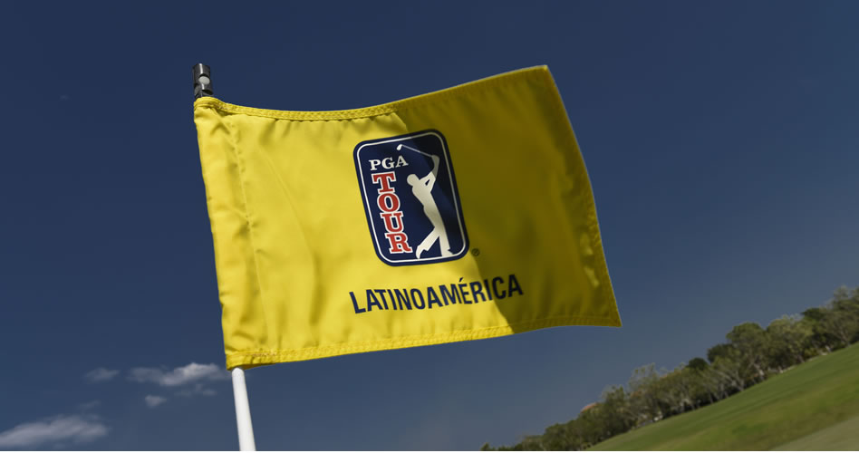 Bandera con el logo oficial del PGA TOUR Latinoamérica. (Enrique Berardi/PGA TOUR)