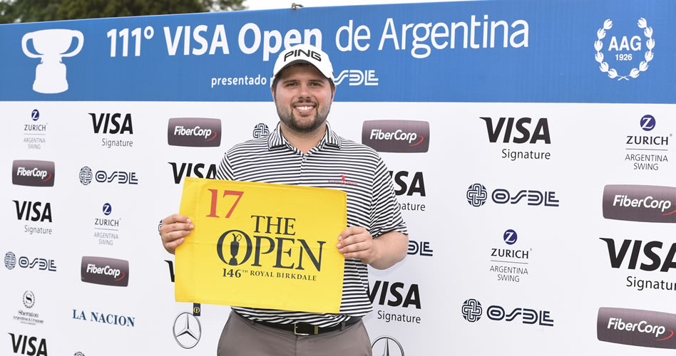 Kent Bulle (USA) se quedó con el 111° VISA Open de Argentina presentado por OSDE y se ganó su lugar en The Open 2017 / Foto: Gentileza Enrique Berardi/PGA TOUR