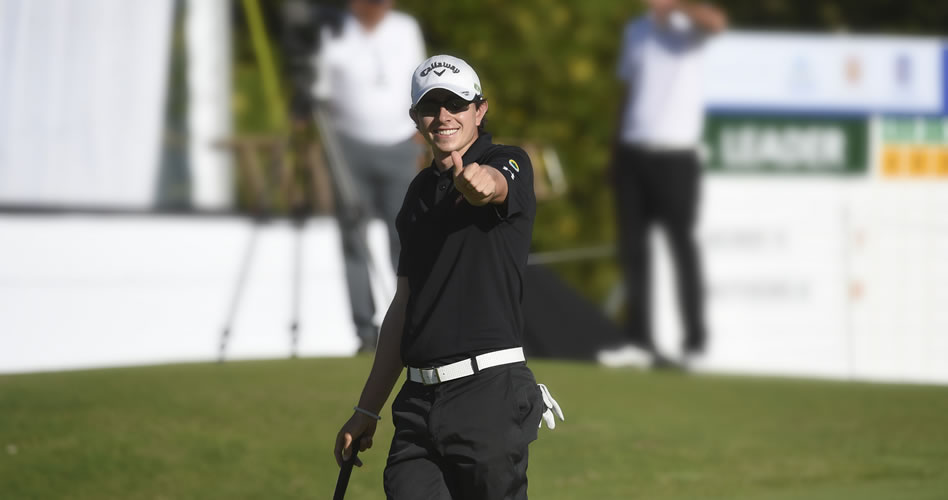 CAÑUELAS, ARGENTINA - MAR. 9, 2017: El colombiano Nicolás Echavarría durante la primera ronda del Molino Cañuelas Championship, segundo evento de la temporada 2017 del PGA TOUR Latinoamérica que se disputa en el Cañuelas Golf Club. (Enrique Berardi/PGA TOUR)