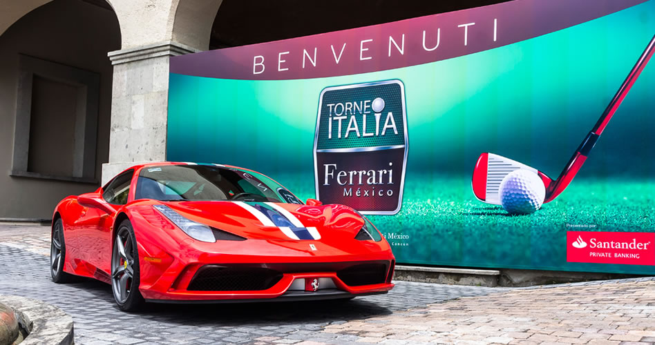 Octava edición del Torneo Italia Ferrari “Ganar un sueño en el campo de Golf” (cortesía Autoexplora)