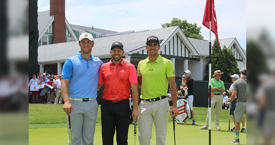 Jon Rahm, Sergio García y Rafa Cabrera Bello. © TenGolf