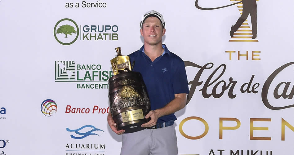 TOLA, NICARAGUA - 2 SEP: El estadounidense Michael Buttacavoli es el campeón del Flor de Caña Open, undécimo de la temporada 2017 de PGA TOUR Latinoamérica que se disputó en el campo de golf de Mukul Beach, Golf and Spa (Enrique Berardi/PGA TOUR)