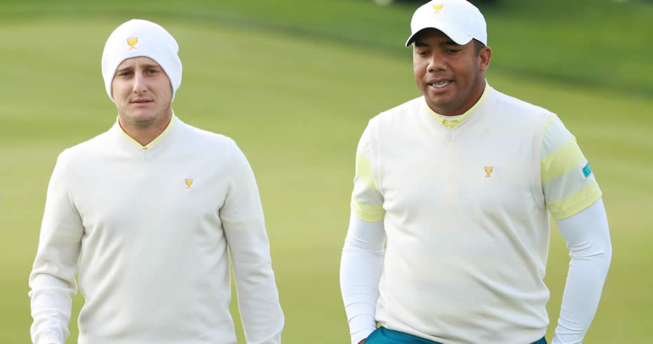 Vegas y Grillo perdieron 2 y 1 en los foursomes de esta mañana (cortesía Getty Images - Scott Halleran)