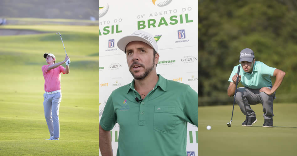 El mexicano Oscar Fraustro, el colombiano Nicolás Echavarría y el amateur argentino Marcos Montenegro comparten el liderato tras el primer día del 64º Aberto do Brasil (Enrique Berardi/PGA TOUR)