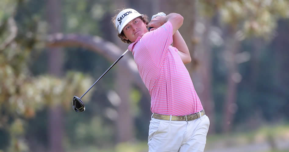 El estadounidense M.J. Maguire hizo 68 golpes en la tercera ronda para sumarse al empate por el liderato de este evento. (Enrique Berardi/PGA TOUR)