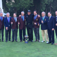 Benjamin Salinas.Ricardo Salinas, Mickelson, Jorge Robleda presidente FEDMEXGOLF pantalon kakhi