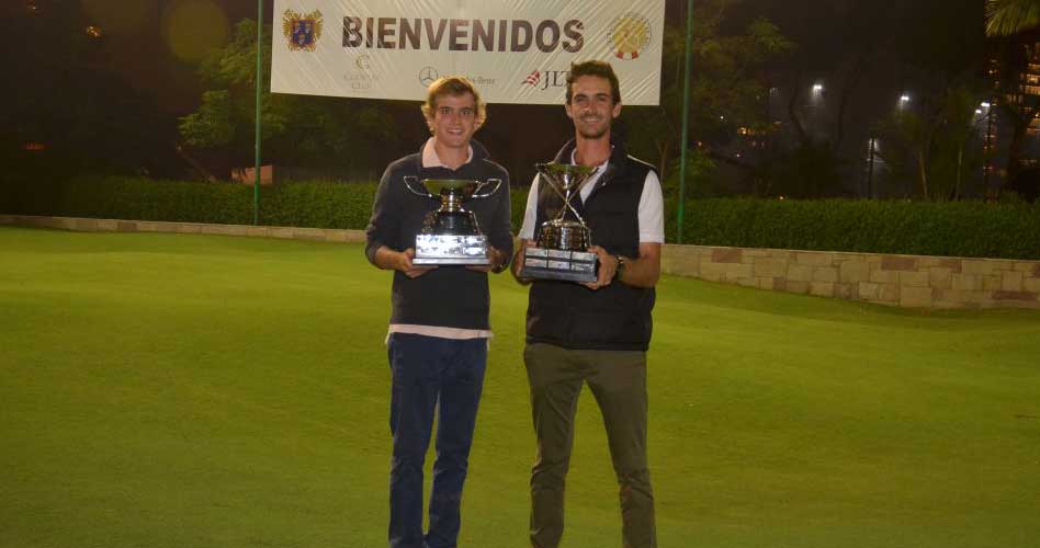 Konrad Brauckmeyer y Luis Fernando Barco con los trofeos