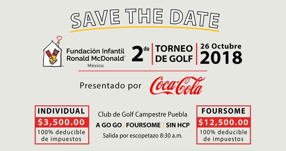 2do. Torneo de Golf en Puebla - Fundación Infantil Ronald McDonald