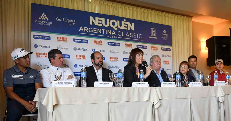 Presentación oficial del Neuquén Argentina Classic 2018. / Gentileza: Enrique Berardi/PGA TOUR