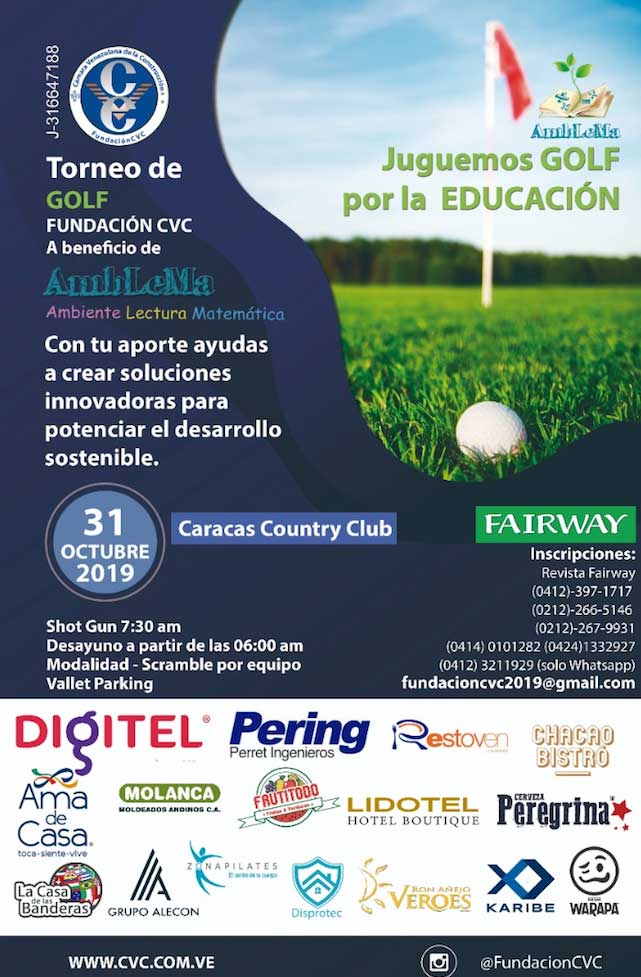 Información y Draw de Salida Segundo Torneo de Golf Fundación CVC a Beneficio de la Fundación Amblema