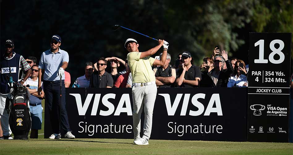 El tucumano Augusto Núñez dio cátedra en el Jockey Club y sueña con jugar The Open. / Foto: Enrique Berardi/PGA TOUR