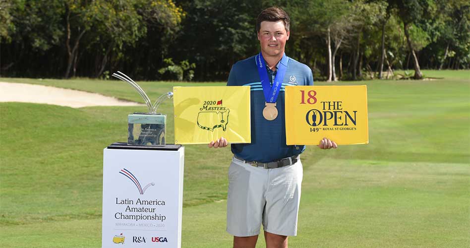 El argentino Abel Gallegos es el campeón del LAAC y se ganó la invitación para jugar el Masters y The Open en 2020. / Foto: Enrique Berardi/LAAC